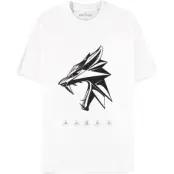 The Witcher - gaming T-shirt - Wolf Head - S XXL - för Herr - vit