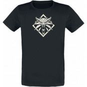 The Witcher - gaming T-shirt - Wolf Medallion - S XL - för Herr - svart