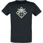 The Witcher - gaming T-shirt - Wolf Medallion - S XXL - för Herr - svart