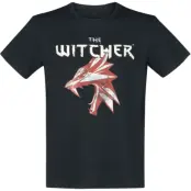 The Witcher - gaming T-shirt - Wolf Symbol - S XXL - för Herr - svart