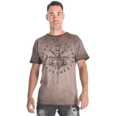 Outer Vision T-shirt - Thor Hammer Man's T-Shirt - S 4XL - för Herr - brun