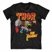 Thor - For Asgard! V-Neck T-Shirt , V-Neck T-Shirt
