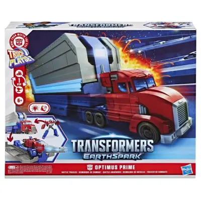 Transformers Earthspark Optimus Prime Battle Trailer - Transformers -  Leksaksaffären