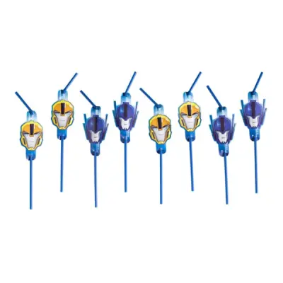 Sugrör Transformers - 8-pack