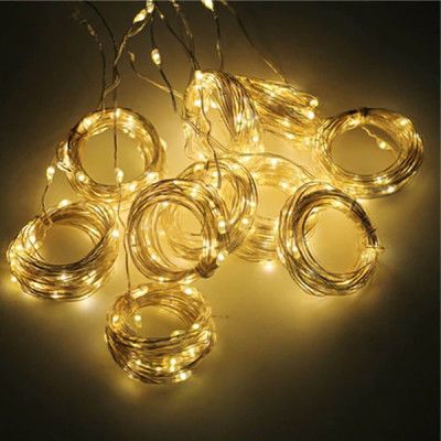 Batteridriven LED Gardin - 3x3 meter Varmvit