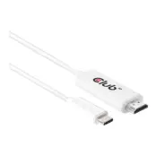 Club 3D CAC-1514 USB-C 3.1 till HDMI 2.0 aktiv kabel 1.8m Vit
