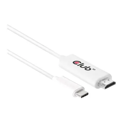 Club 3D CAC-1514 USB-C 3.1 till HDMI 2.0 aktiv kabel 1.8m Vit