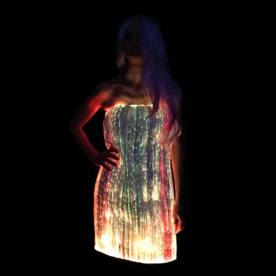 Fiberoptisk LED Klänning - Large