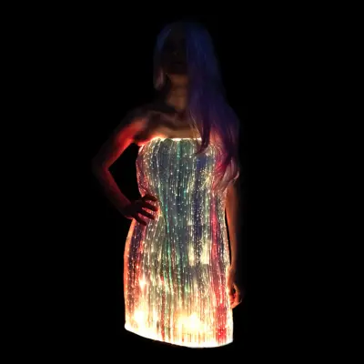 Fiberoptisk LED Klänning - X-Large
