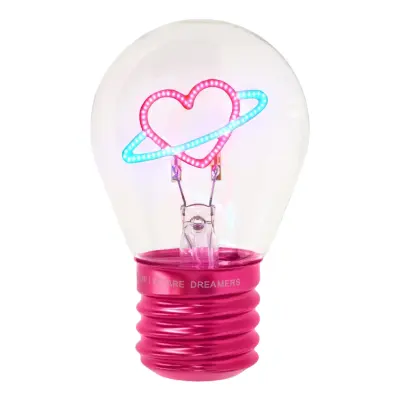 Glödlampsformad Bordslampa Planet Heart