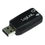 LogiLink USB Ljudkort Virtuellt 3D Ljudeffekter USB 2.0 Extern