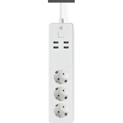 Smart Förlängningssladd 3X-Kontakt, 4X Usb