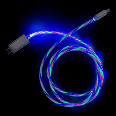 Snabbladdningskabel med LED USB-C