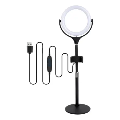 TikTok Dimbar Selfielampa på Fot - Svart