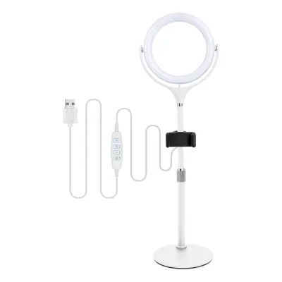 TikTok Dimbar Selfielampa på Fot - Vit