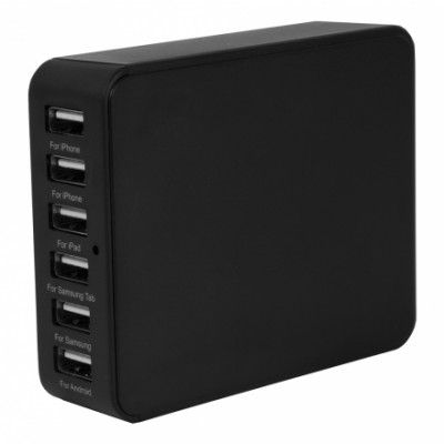 USB-Laddare 6-portar
