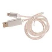 USB Laddningskabel med LED - Lightning