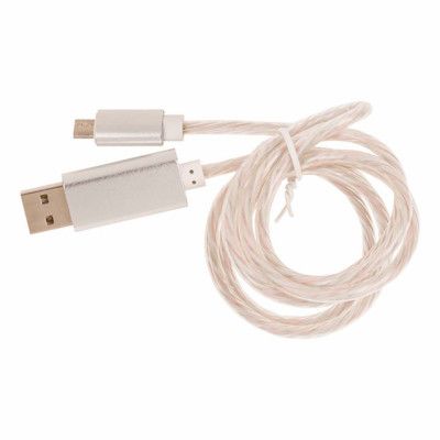USB Laddningskabel med LED - Micro-USB