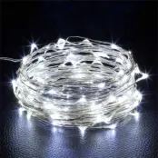 USB Ljusslinga Kallvit - 1 meter