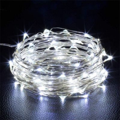 USB Ljusslinga Kallvit - 1 meter