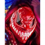 Röd Venom Carnage Inspirerad Mask med LED-Ljus