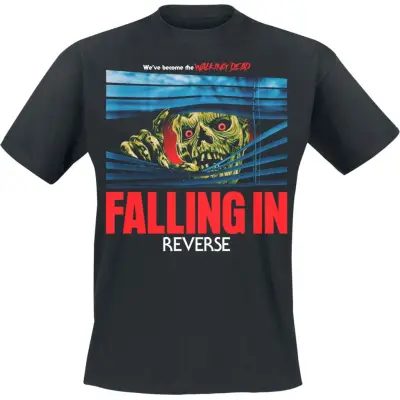 Falling In Reverse T-shirt - Walking Dead - S 4XL - för Herr - svart