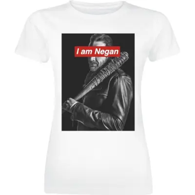 The Walking Dead T-shirt - I Am Negan - S - för Dam - vit