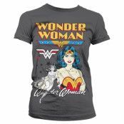 Posing Wonder Woman Girly Tee, T-Shirt