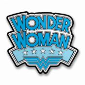 Wonder Woman Stacked Logo Sticker, Accessories