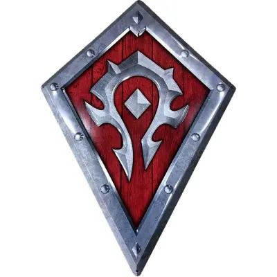 World Of Warcraft - gaming Metall-skyltar - Horde Shield - för None - silver/röd