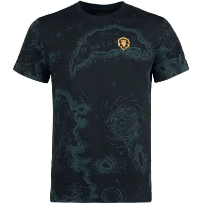 World Of Warcraft - gaming T-shirt - Azeroth Map - S L - för Herr - svart