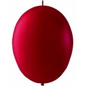 LINK Ballonger i Burgundyröd 25 cm - 100 stk MEGAPACK