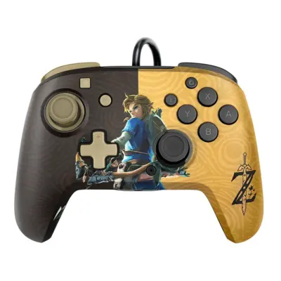 PDP Nintendo Switch Faceoff Deluxe Controller + Audio Zelda