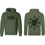 The Legend Of Zelda - gaming Luvtröja - Logo and Shield - S XXL - för  oliv