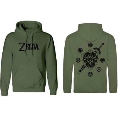 The Legend Of Zelda - gaming Luvtröja - Logo and Shield - S XXL - för  oliv