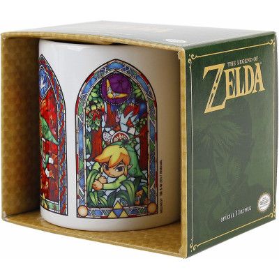 The Legend Of Zelda - gaming Mugg - Stained Glass - för None - vit