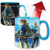 The Legend Of Zelda - gaming Mugg - Zelda & Link - Tasse mit Thermoeffekt - för  flerfärgad