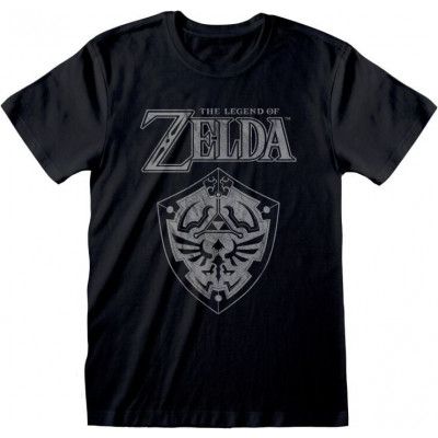 The Legend Of Zelda - gaming T-shirt - Distressed Shield - S XXL - för  svart