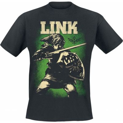 The Legend Of Zelda - gaming T-shirt - Link - Hero Of Hyrule - M XL - för Herr - svart