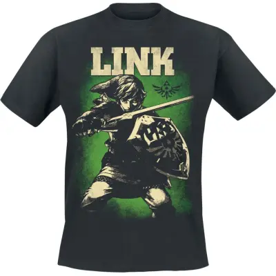 The Legend Of Zelda - gaming T-shirt - Link - Hero Of Hyrule - M L - för Herr - svart