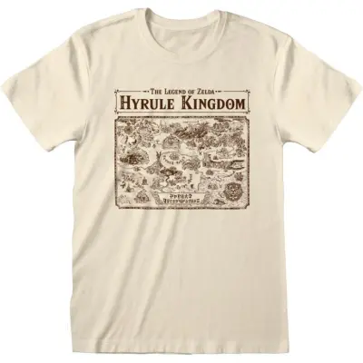 The Legend Of Zelda - gaming T-shirt - Map of Hyrule - S XXL - för  vintage vit