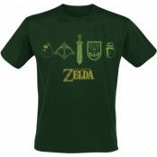 The Legend Of Zelda - gaming T-shirt - Quest Essentials - S XXL - för Herr - grön