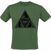 The Legend Of Zelda - gaming T-shirt - Triforce - M XXL - för Herr - mörkgrön