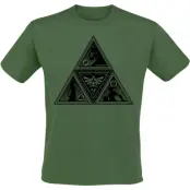 The Legend Of Zelda - gaming T-shirt - Triforce - S L - för Herr - mörkgrön