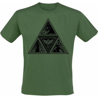 The Legend Of Zelda - gaming T-shirt - Triforce - S XL - för Herr - mörkgrön