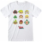 The Legend Of Zelda - gaming T-shirt - Wind Waker Faces - S XXL - för  vit