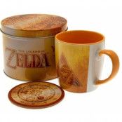 The Legend Of Zelda Golden Triforce mug & coaster tin