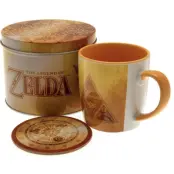 The Legend Of Zelda Golden Triforce & coaster tin mug