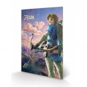 Zelda Breath Of The Wild - Printing On Wood 40X59 - Hyrule Scene