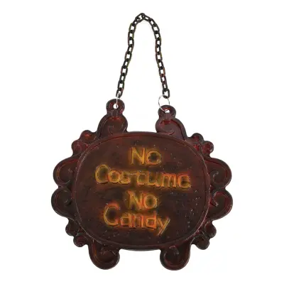 Dörrskylt No Costume, No Candy